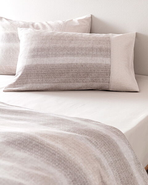 Candide Kingsize 100% katoen Madame Coco Crep dekbedovertrekset met print - Beige - 3