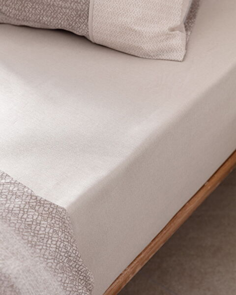 Candide Kingsize 100% katoen Madame Coco Crep dekbedovertrekset met print - Beige - 4