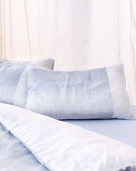 Adelya kingsize 100% katoen Madame Coco Crep bedrukte dekbedovertrekset - blauw - 2