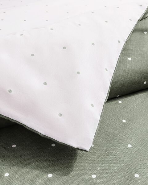 Ensemble de housse de couette Ranforce imprimé Brie King Size élastique - 5