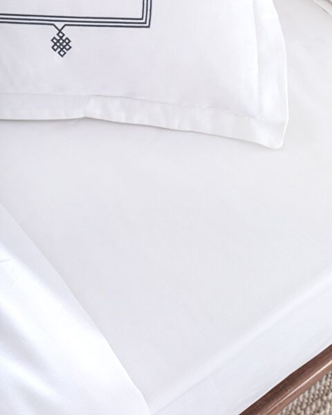 Lilas King Size Embroidered Duvet Cover Set - Satin - 4
