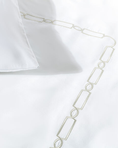 Lis King Size Embroidered Duvet Cover Set - Satin - Yacht Collection - 4