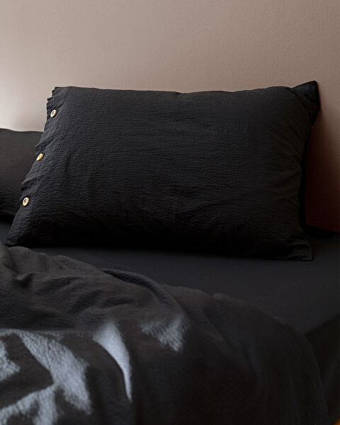 Linda King Size Duvet Cover Set-washed Seersucker - 2