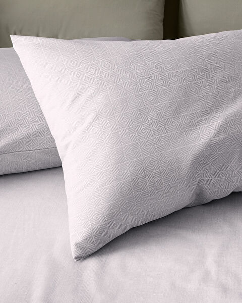 Odette King Size Ranforce Printed Duvet Cover Set - Gray - 2