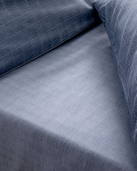 Ensemble de housse de couette imprimée Ranforce King Size Odette - Bleu marine - 4