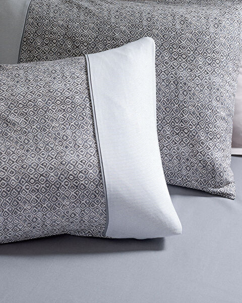 Diane King Size 100 % Baumwolle Madame Coco Crepe bedrucktes Bettbezug-Set – Grau - 2