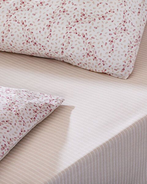 Octave King Size Elastic 100% Cotton Ranforce Printed Duvet Cover Set - Powder - 3