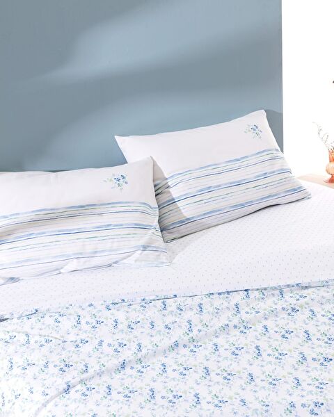 Squirre kingsize 100% katoenen Ranforce bedrukte dekbedovertrekset - blauw - 2