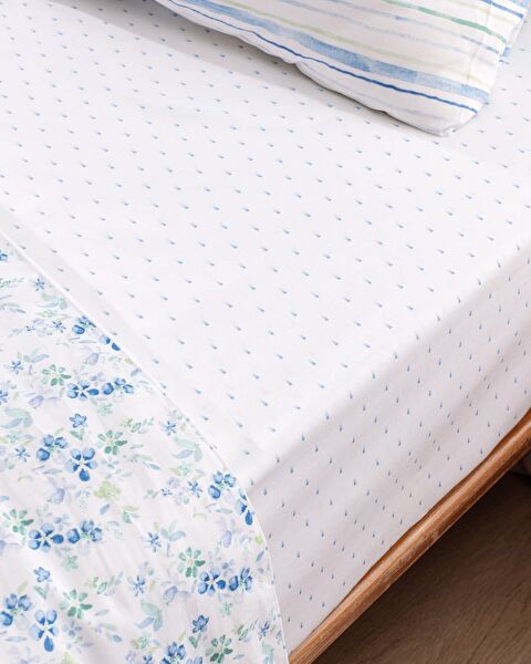 Squirre kingsize 100% katoenen Ranforce bedrukte dekbedovertrekset - blauw - 4