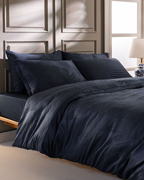 Parure de lit Dreux King Size en satin jacquard - 0