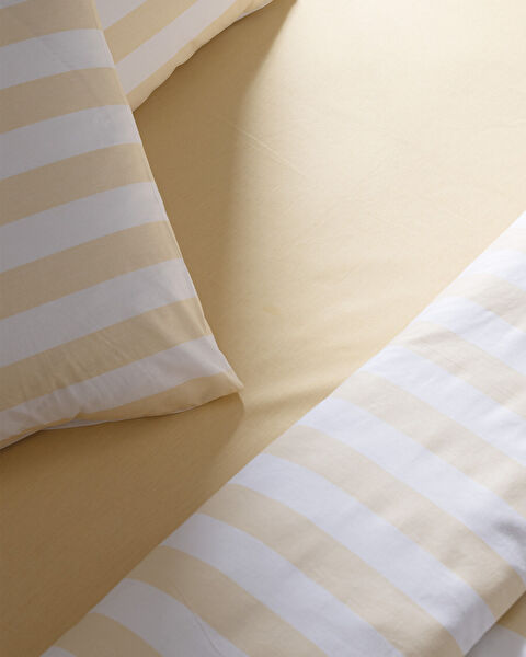 Avignon King Size %100 Pamuk Ranforce Baskılı Nevresim Takımı - Sarı - 3