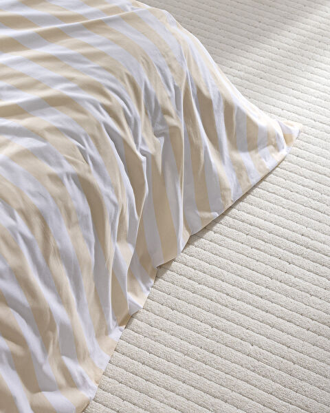 Avignon King Size %100 Pamuk Ranforce Baskılı Nevresim Takımı - Sarı - 4