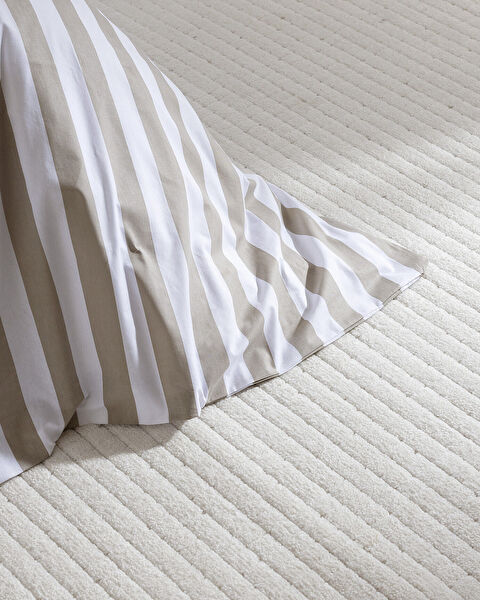 Avignon King Size %100 Pamuk Ranforce Baskılı Nevresim Takımı - Haki - 4