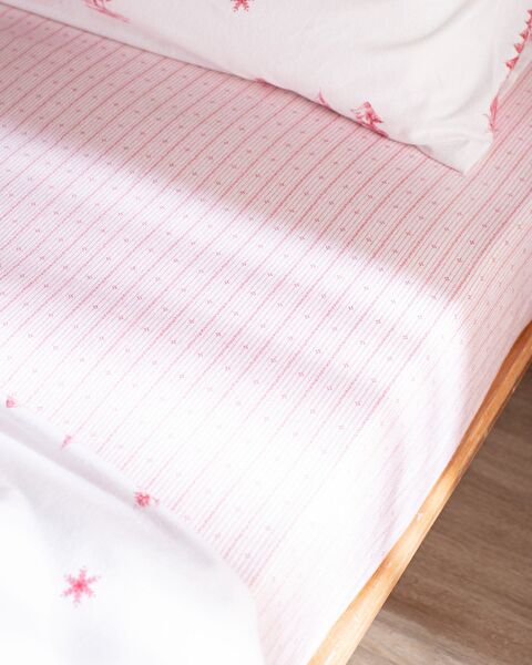 Faon kingsize dekbedovertrekset van 100% katoenflanel - rood - 3