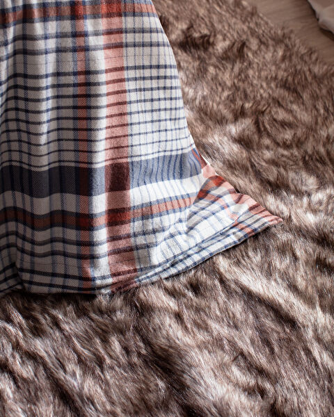 Boussy Kingsize dekbedovertrekset van 100% katoenflanel - marineblauw - 4