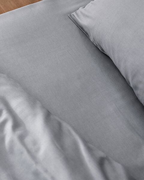 Songe kingsize 100% katoenen chambre dekbedovertrekset - lichtgrijs - 3