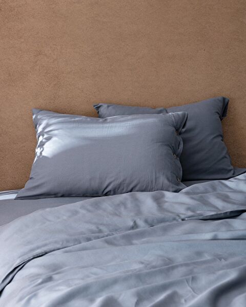 Songe kingsize chambre-dekbedovertrekset van 100% katoen - donkerblauw - 2