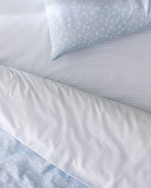 Marlie Kingsize 100% katoenen Ranforce dekbedovertrekset met print - Blauw - 5