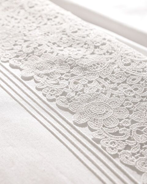 Marion Kıng Sıze Embroıdery Satın Duvet Cover Set - 5