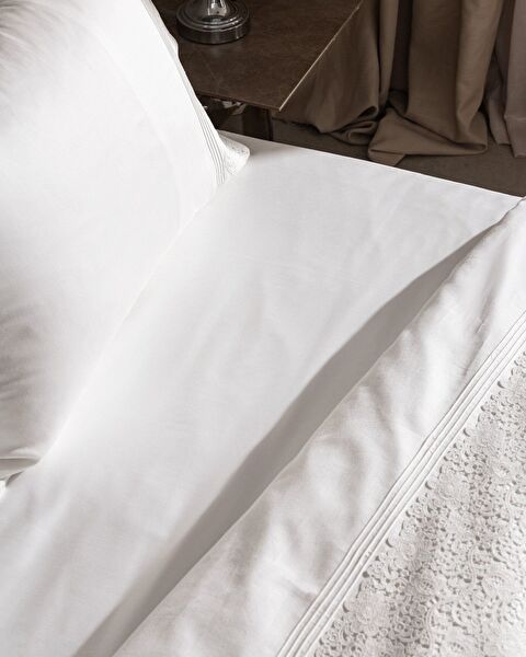 Marion Kıng Sıze Embroıdery Satın Duvet Cover Set - 3