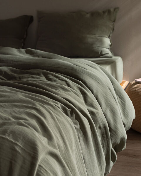 Marla Muslin King Size Duvet Cover Set - Fitted - 2