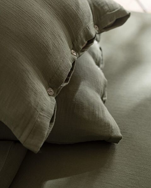 Marla Muslin King Size Duvet Cover Set - Fitted - 6