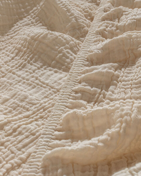 Breville Kıng Sıze Muslın Yarn Dyed Duvet Cover Set - Fıtted - 6