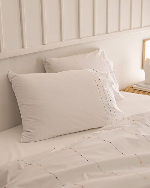Estampe Kıng Sıze Ranforce Embroıdered Duvet Cover Set - 4
