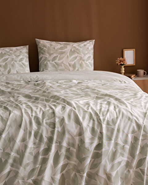 Feuille Kıng Sıze Duvet Cover Set - Ranforce Patterned - 1