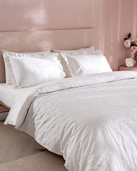 Aulne Kıng Sıze Embroıdery Duvet Cover Set - 1