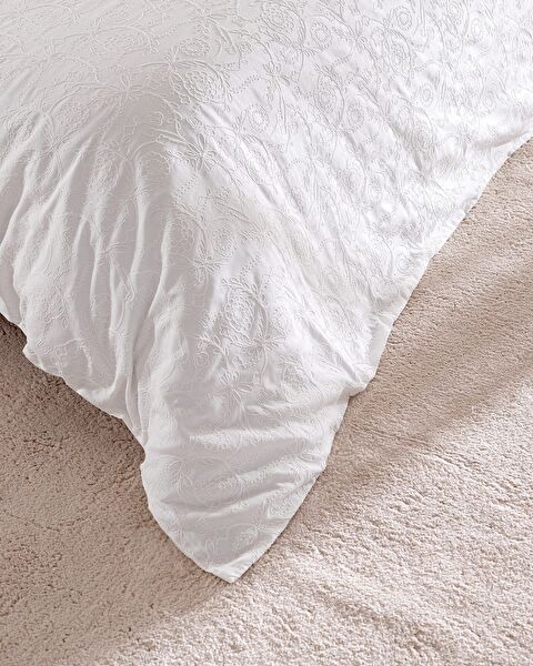 Aulne Kıng Sıze Embroıdery Duvet Cover Set - 2