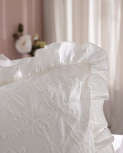 Aulne Kıng Sıze Embroıdery Duvet Cover Set - 8