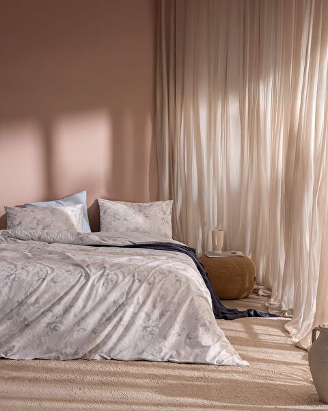 Perli̇ne King Size Duvet Cover Set - Ranforce Patterned - 0