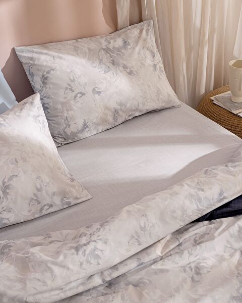 Perli̇ne King Size Duvet Cover Set - Ranforce Patterned - 2