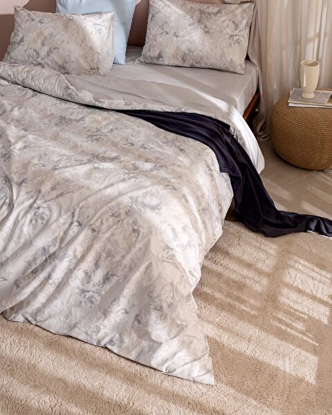 Perli̇ne King Size Duvet Cover Set - Ranforce Patterned - 1