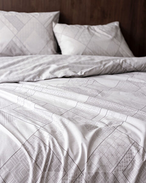 Aurelie King Size Duvet Cover Set - Ranforce Patterned - 3