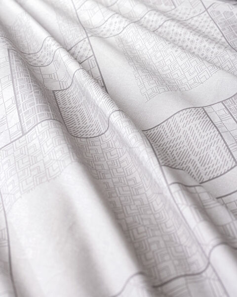 Aurelie King Size Duvet Cover Set - Ranforce Patterned - 9