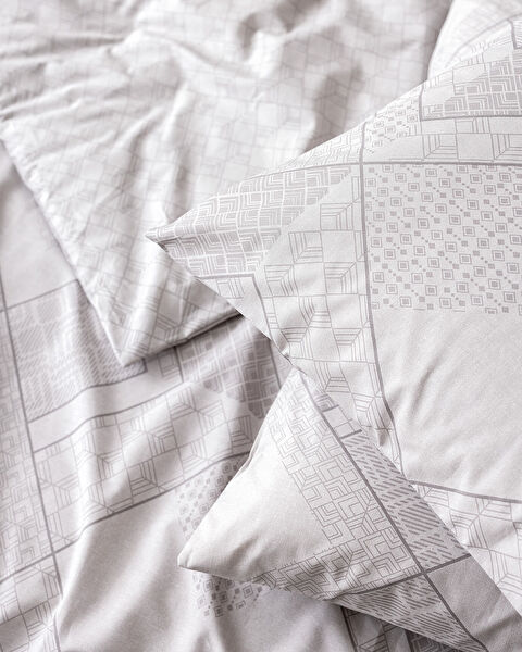 Aurelie King Size Duvet Cover Set - Ranforce Patterned - 8