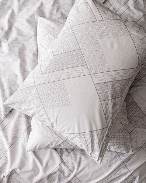 Aurelie King Size Duvet Cover Set - Ranforce Patterned - 6