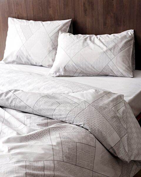 Aurelie King Size Duvet Cover Set - Ranforce Patterned - 2
