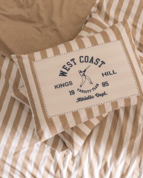 Olivier King Size Duvet Cover Set - Ranforce Patterned - 4