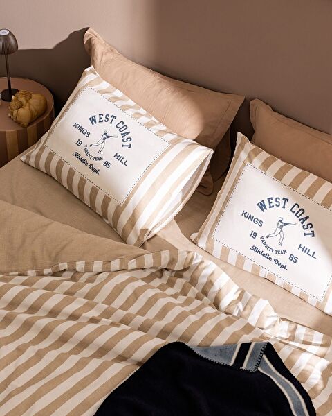 Olivier King Size Duvet Cover Set - Ranforce Patterned - 2