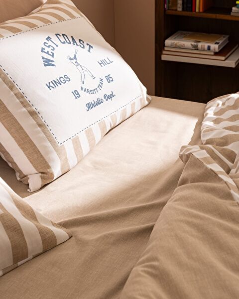 Olivier King Size Duvet Cover Set - Ranforce Patterned - 3