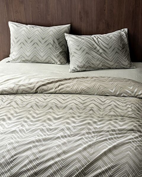 Tarn King Size Duvet Cover Set - Ranforce Patterned - 1