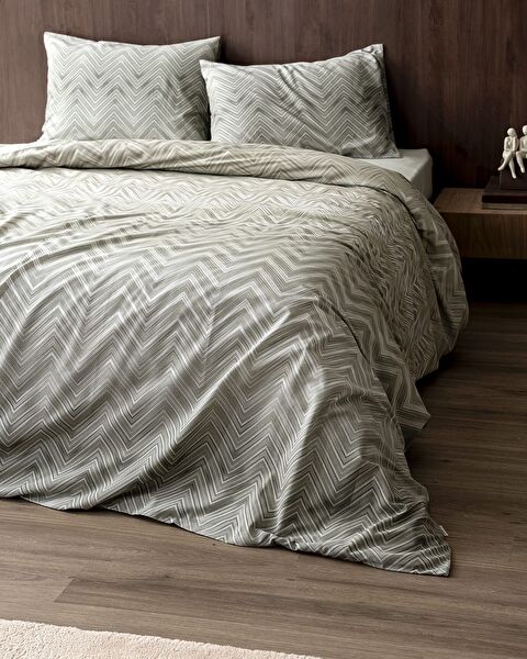 Tarn King Size Duvet Cover Set - Ranforce Patterned - 4