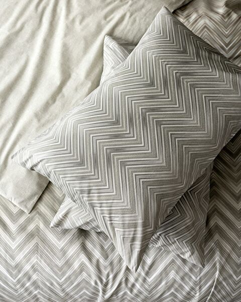 Tarn King Size Duvet Cover Set - Ranforce Patterned - 6