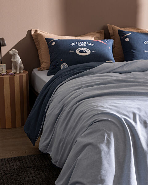 Ruben King Size Duvet Cover Set - Ranforce Patterned - 1