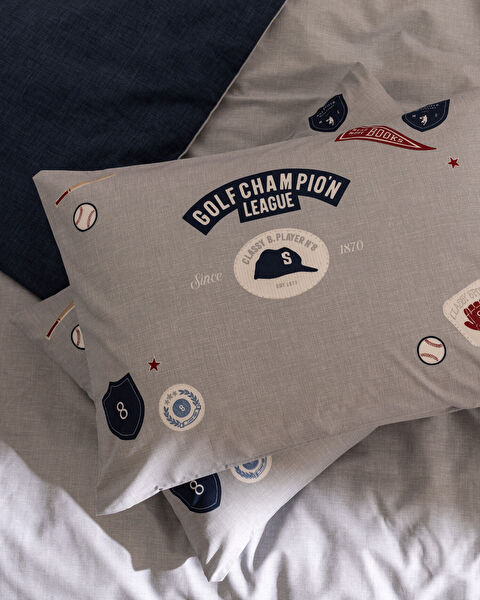 Ruben King Size Duvet Cover Set - Ranforce Patterned - 4