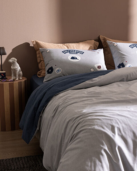 Ruben King Size Duvet Cover Set - Ranforce Patterned - 1