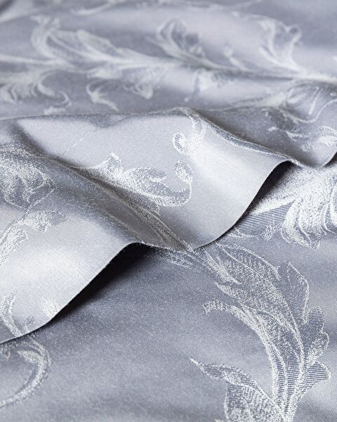 Blaye King-Size-Bettbezug-Set aus Jacquard-Satin – Grau - 2